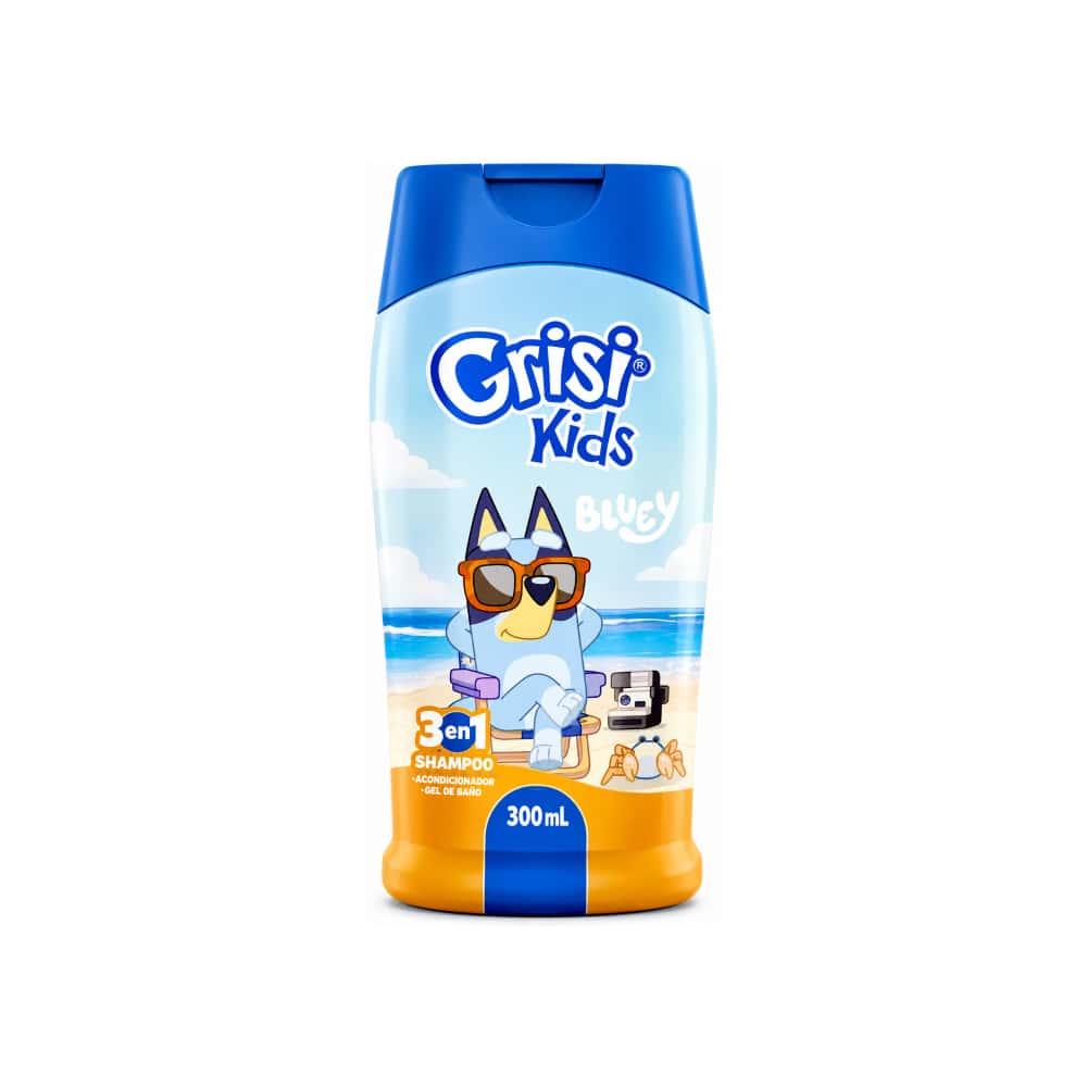 Champú infantil 3 en 1 aroma mora azul Bluey Grisi Kids (300 ml) - Miniatura 1