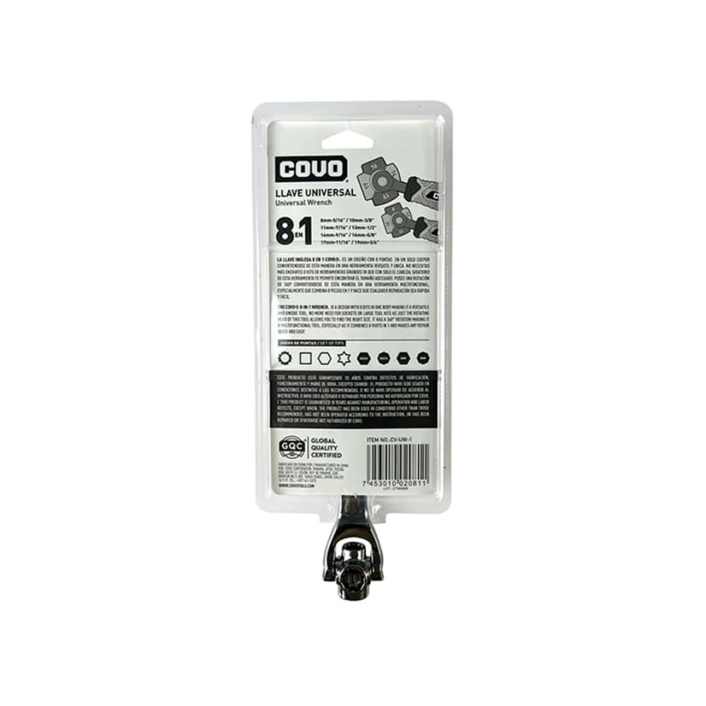 Llave inglesa universal profesional 8 en 1 giratoria de 360º Covo - Miniatura 4