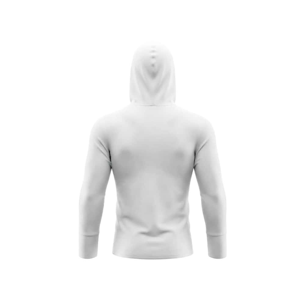 Enguatada deportiva blanca de mangas largas con capucha Torbex (Talla única) - Miniatura 2