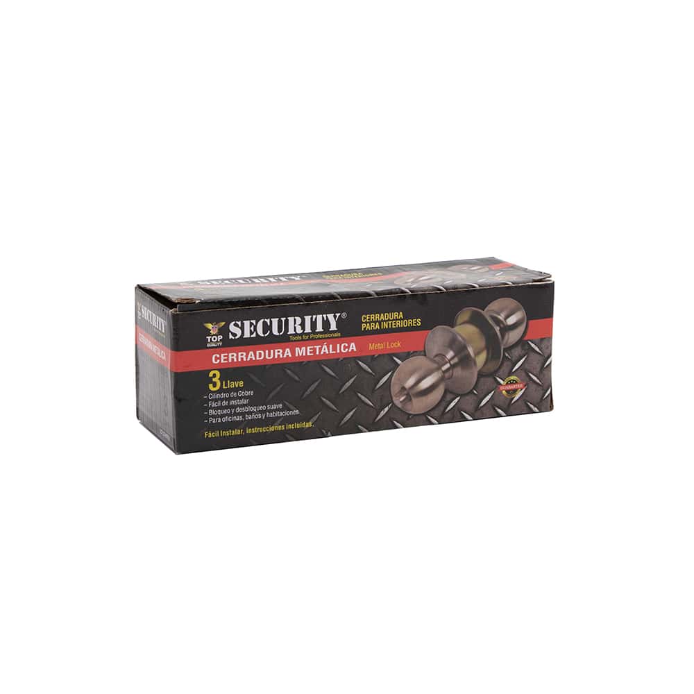 Cerradura de pomo metálica - picaporte - Security - Miniatura 5