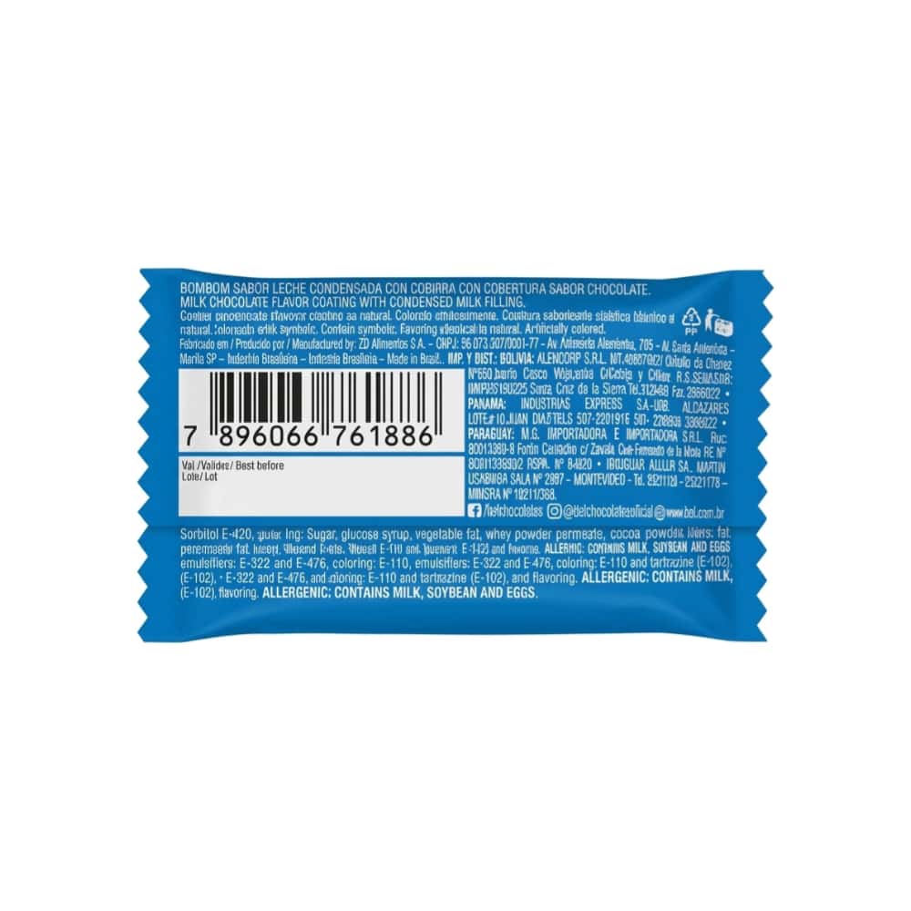 Bombón de chocolate relleno de crema de leche condensada Bel (9 g / 0.32 oz) - Miniatura 3