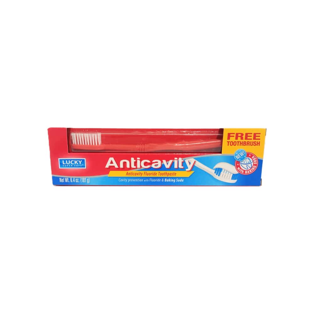 Pasta dental anticaries con flúor Lucky (181 g / 6.4 oz) - Miniatura 5
