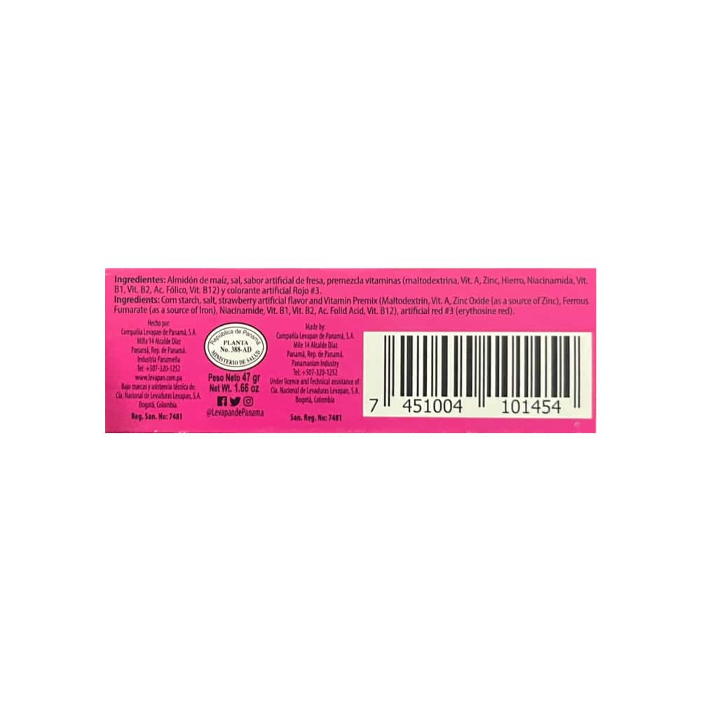 Crema de maicena sabor fresa Levapan (47 g / 1.65 oz) - Miniatura 8