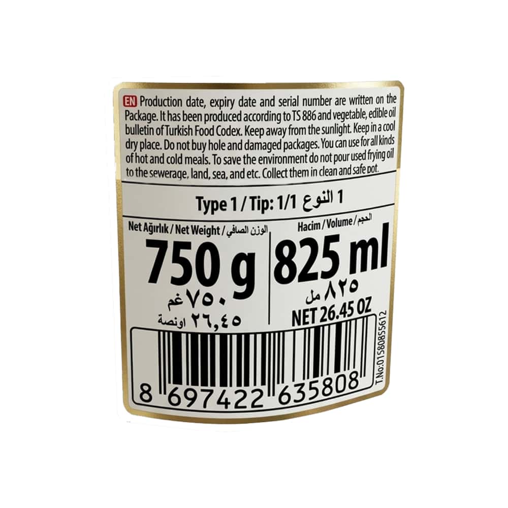 Aceite de girasol Zer (825 ml) - Miniatura 3