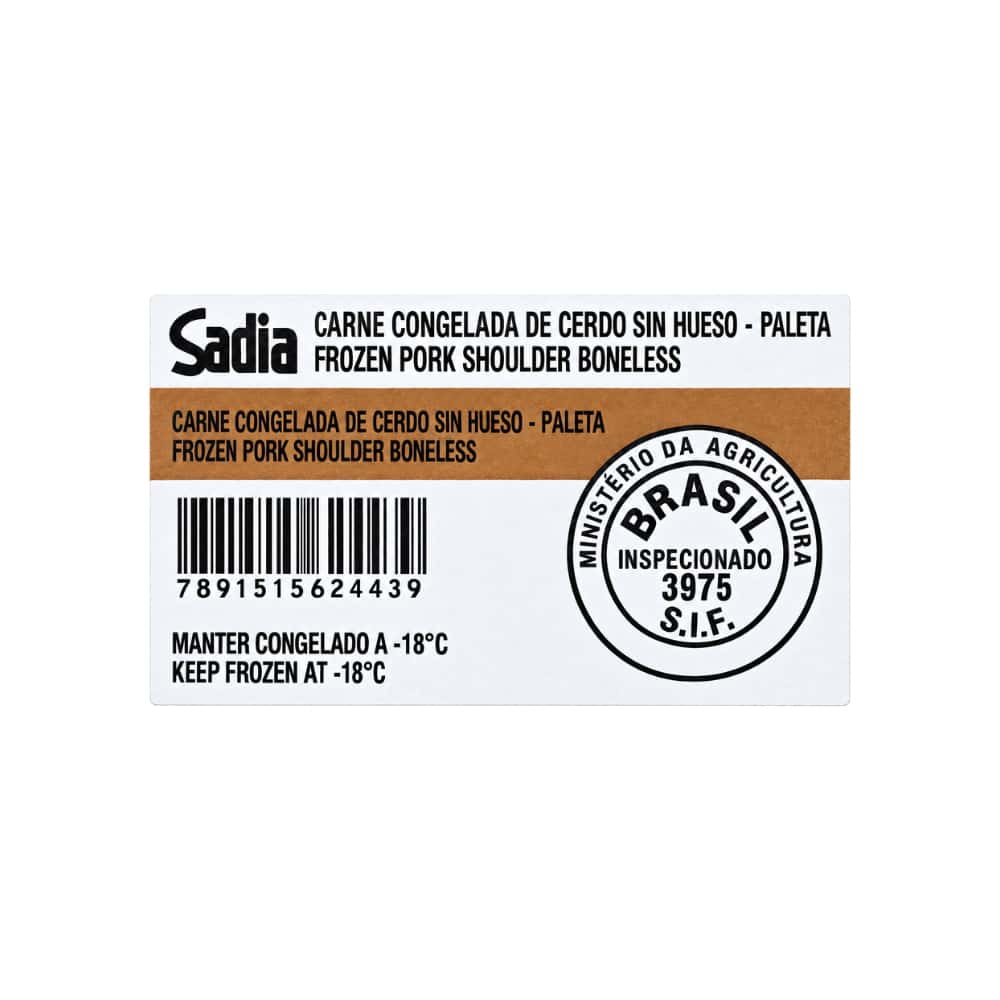 Paleta de cerdo sin hueso Sadia (5.5 kg / 11.96 lb) - Miniatura 3