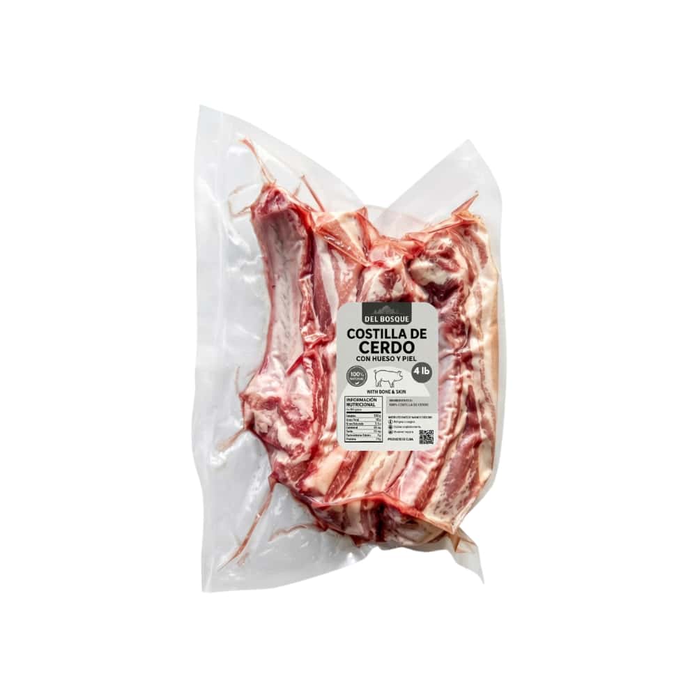 Costillas de cerdo con hueso y piel Del Bosque (1.81 kg / 4 lb) - Miniatura 2
