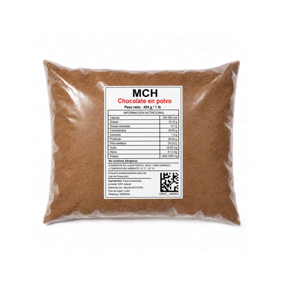Chocolate en polvo MCH (454 g / 1 lb) - Miniatura 1