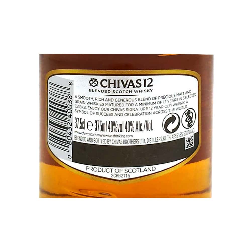 Whisky Chivas Regal 12 (375 ml) - Miniatura 3
