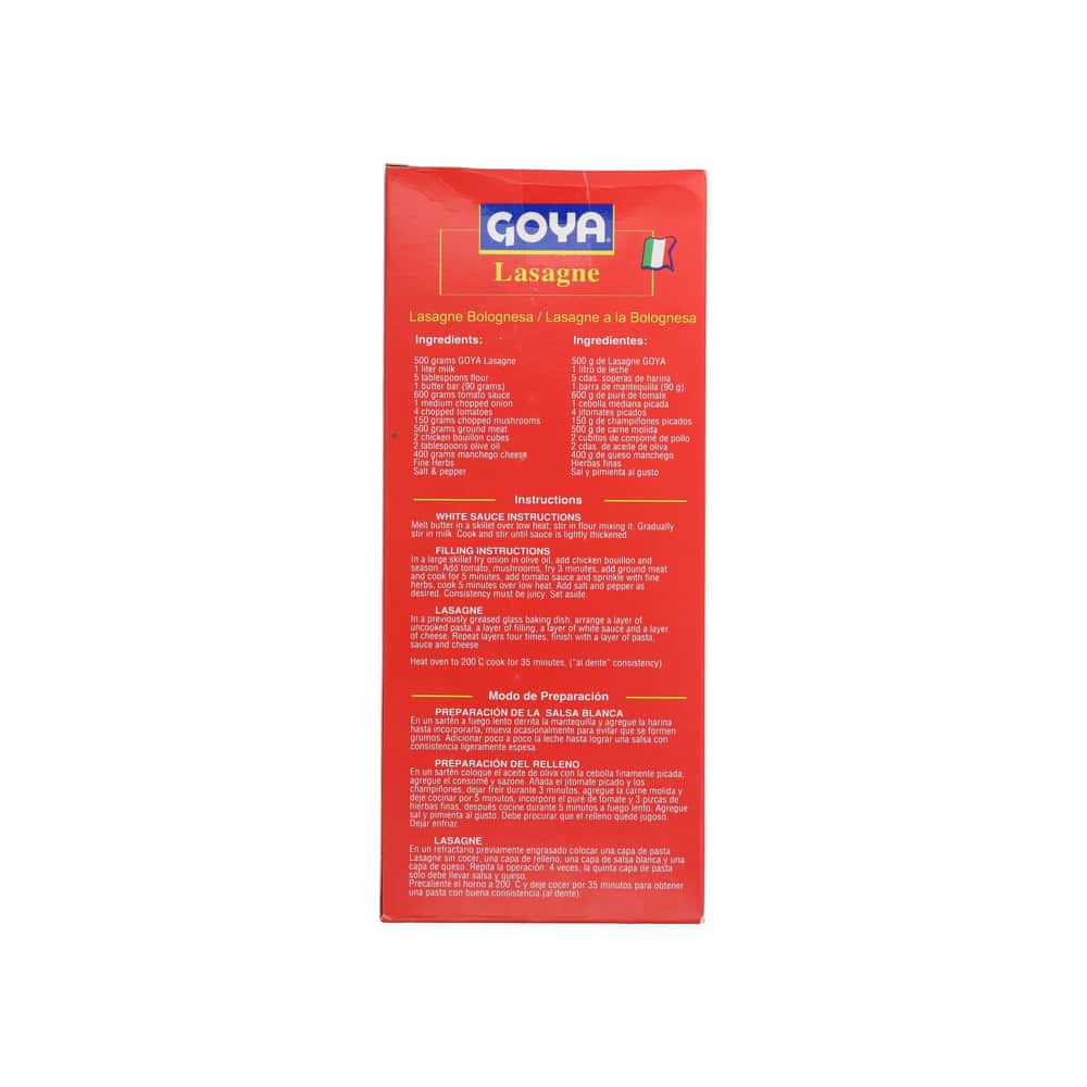 Lasaña Goya (500 g / 1.10 lb) - Miniatura 3