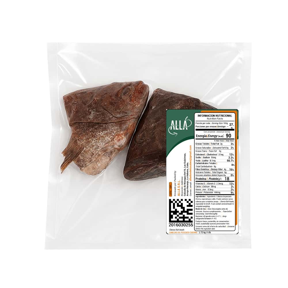 Cabezas de pescado Cherna ALLÁ (2.72 kg / 6 lb) - Miniatura 3