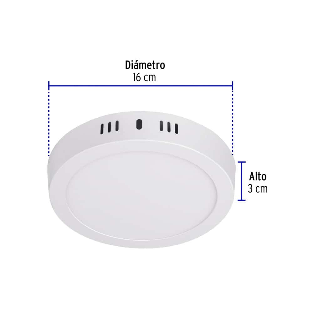 Luminario redondo blanco LED 12 W Volteck PLA-205L - Miniatura 6