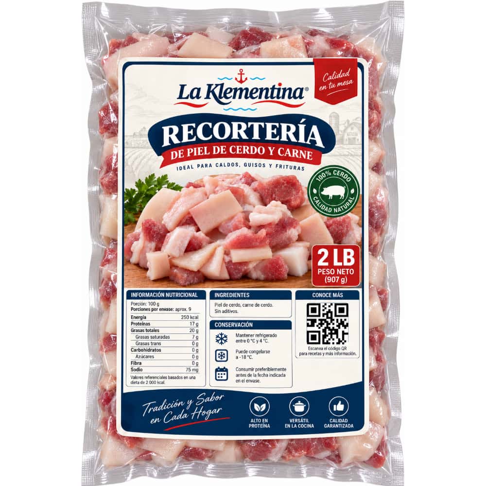 Recortería de piel de cerdo y carne La Klementina (907 g / 2 lb) - Miniatura 1