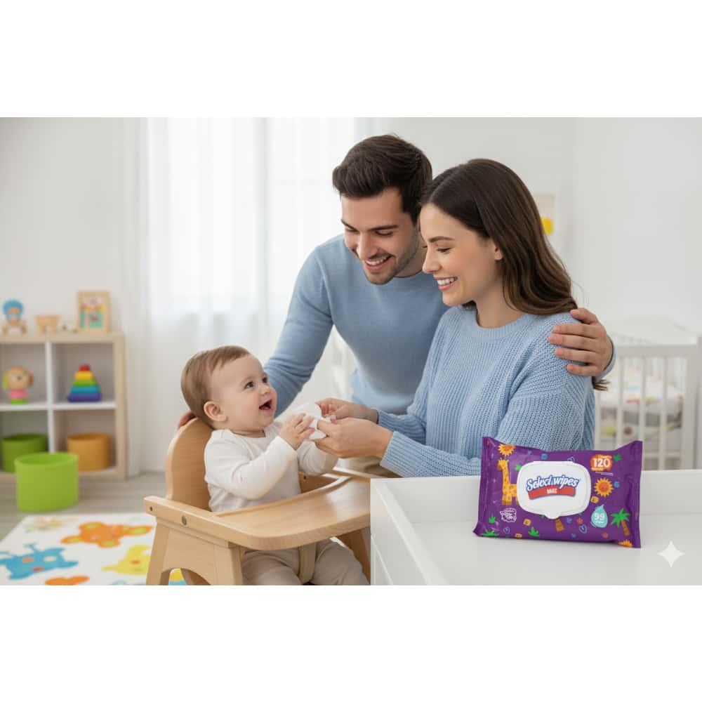 Toallitas húmedas para bebé con extracto de aloe vera Select Wipes Basic (120 U) - Miniatura 5