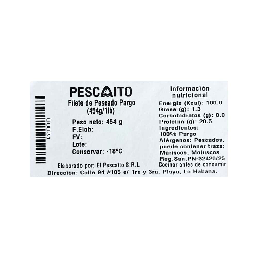 Filete de pescado pargo Pescaito (454 g / 1 lb) - Miniatura 4
