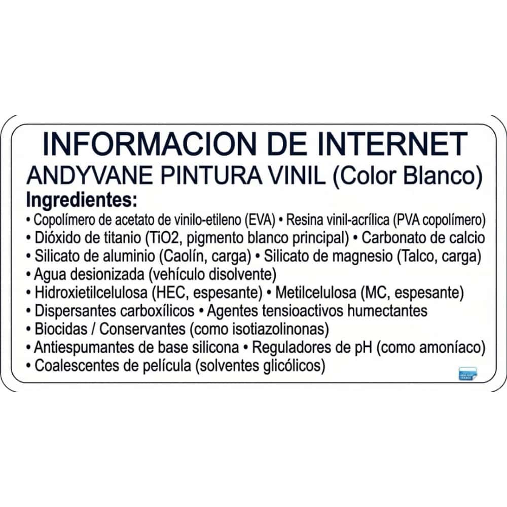 Pintura vinil color blanco Andyvane (4 L) - Miniatura 3
