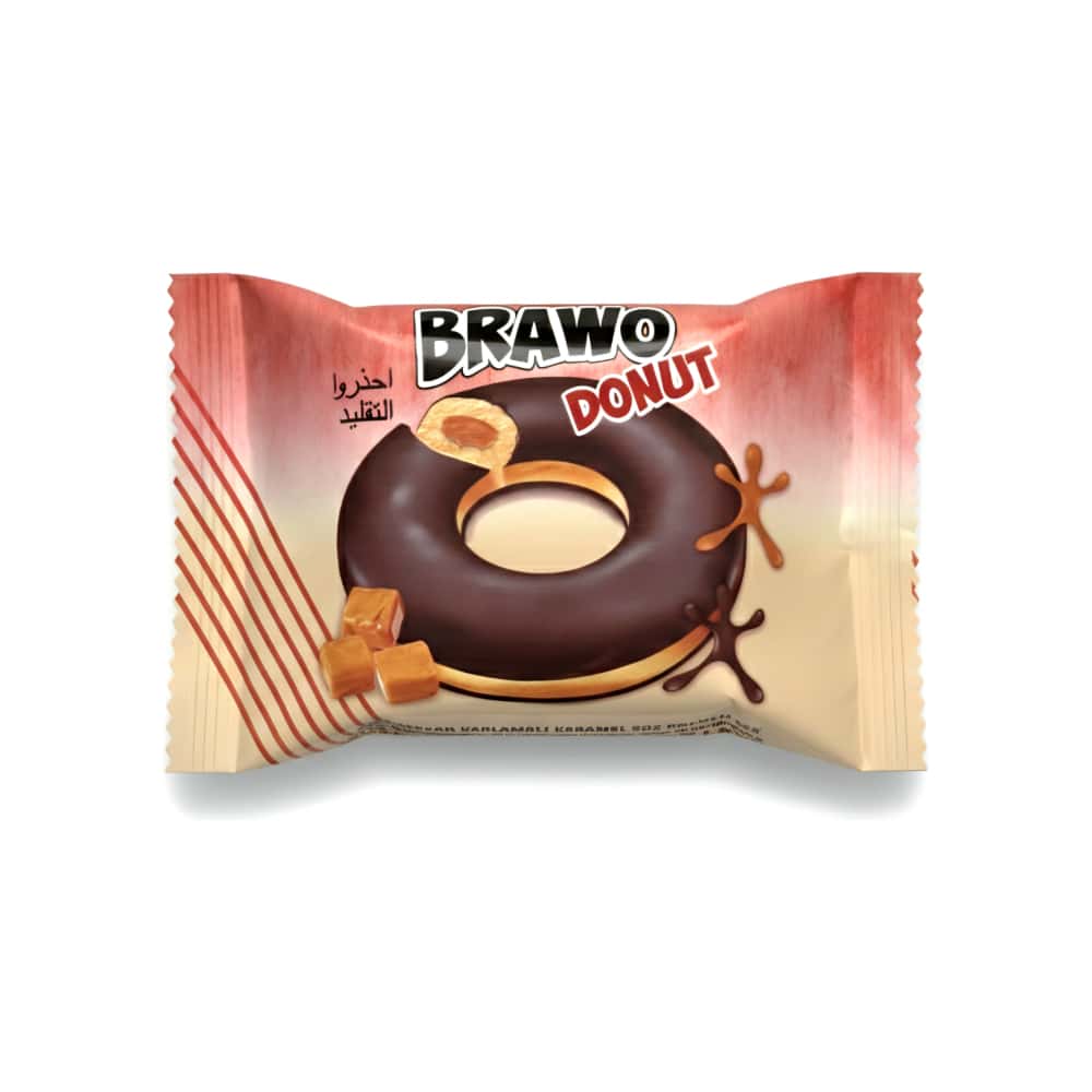 Dona con relleno de caramelo y cobertura de chocolate Brawo (40 g / 1.41 oz) - Miniatura 1