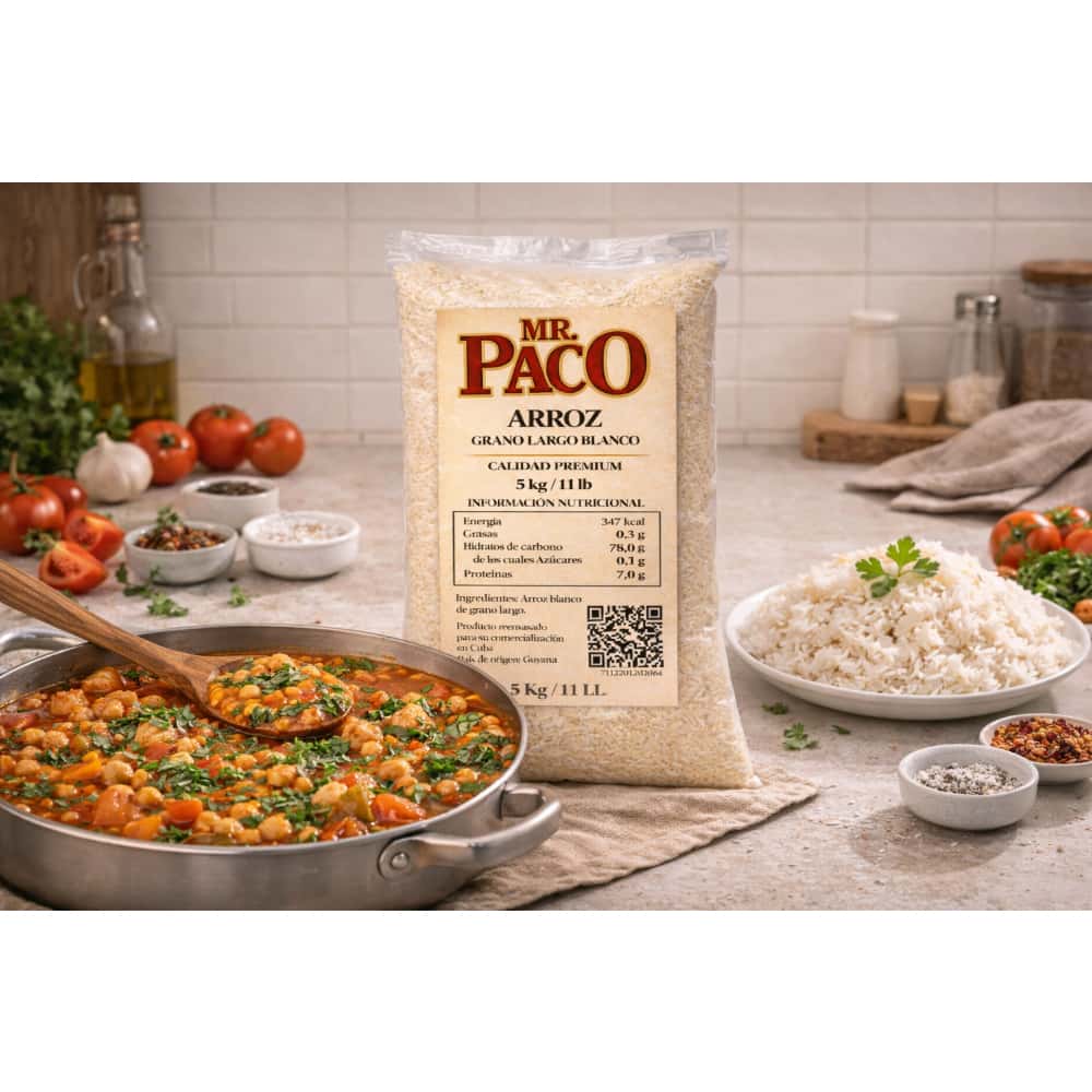 Arroz blanco grano largo Mr. Paco (5 kg / 11 lb) - Miniatura 4