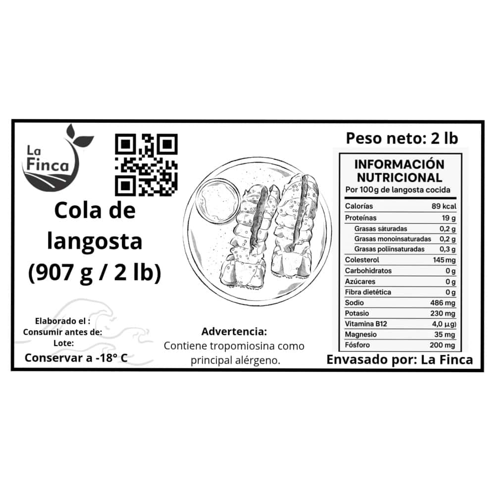 Cola de langosta La Finca (907 g / 2 lb) - Miniatura 3