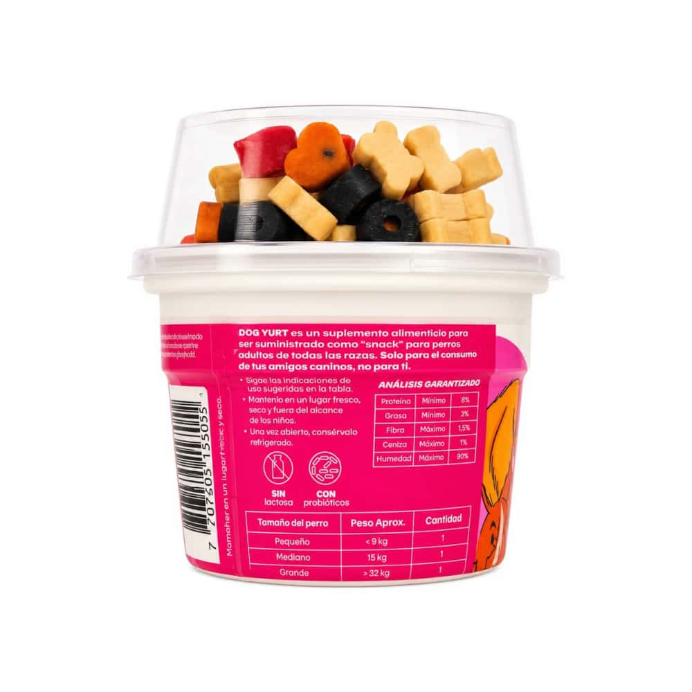 Yogurt delicioso en forma de snacks para perros con probióticos y sin lactosa Chunky Delidog (160 g / 5.64 oz) - Miniatura 2