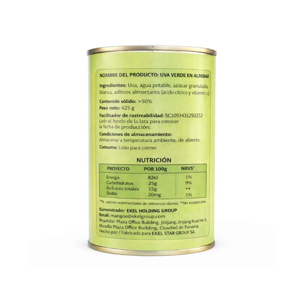 Combo Uvas verdes en almíbar Sabrosísimo (6 x 425 g / 14.99 oz) - Miniatura 3