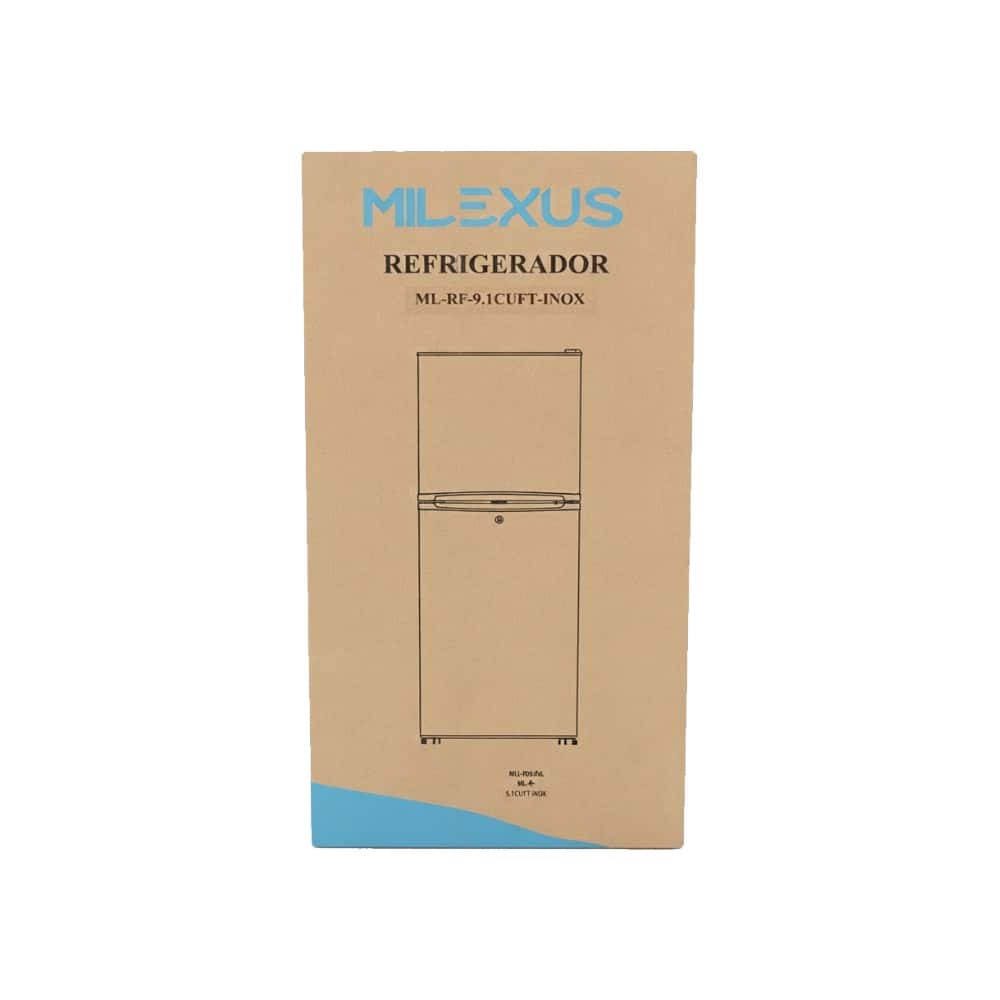 Refrigerador de refrigeración seca de 9.1 pies³ color gris Milexus ML-RF-9.1CUFT-INOX - Miniatura 4