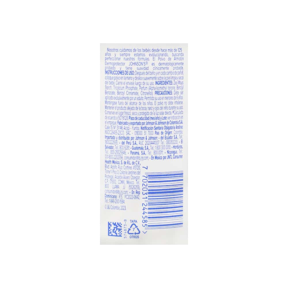 Polvo de almidón dermoprotector Johnsons (100 g / 3.5 oz) - Miniatura 5