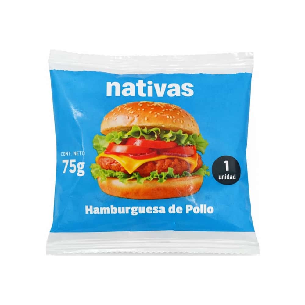 Hamburguesa de pollo Nativas (75 g / 2.65 oz) - Miniatura 1