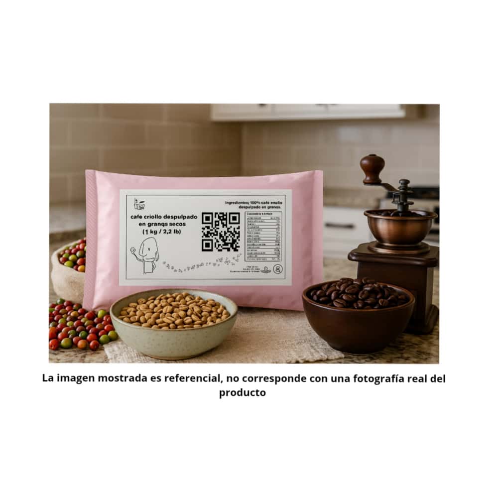 Café criollo despulpado en granos secos La Finca (1 kg / 2.2 lb) - Miniatura 3
