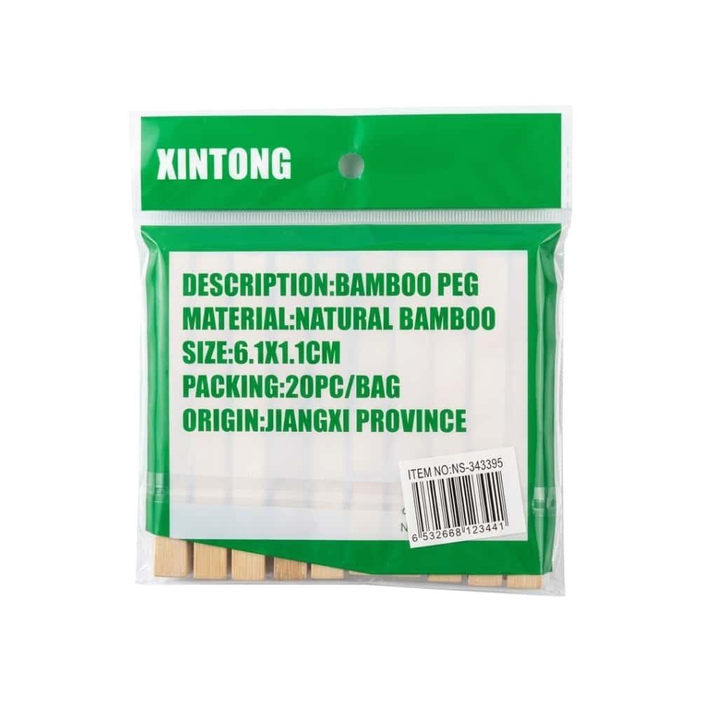 Horquillas de bambú natural Xintong (20 U) - Miniatura 2