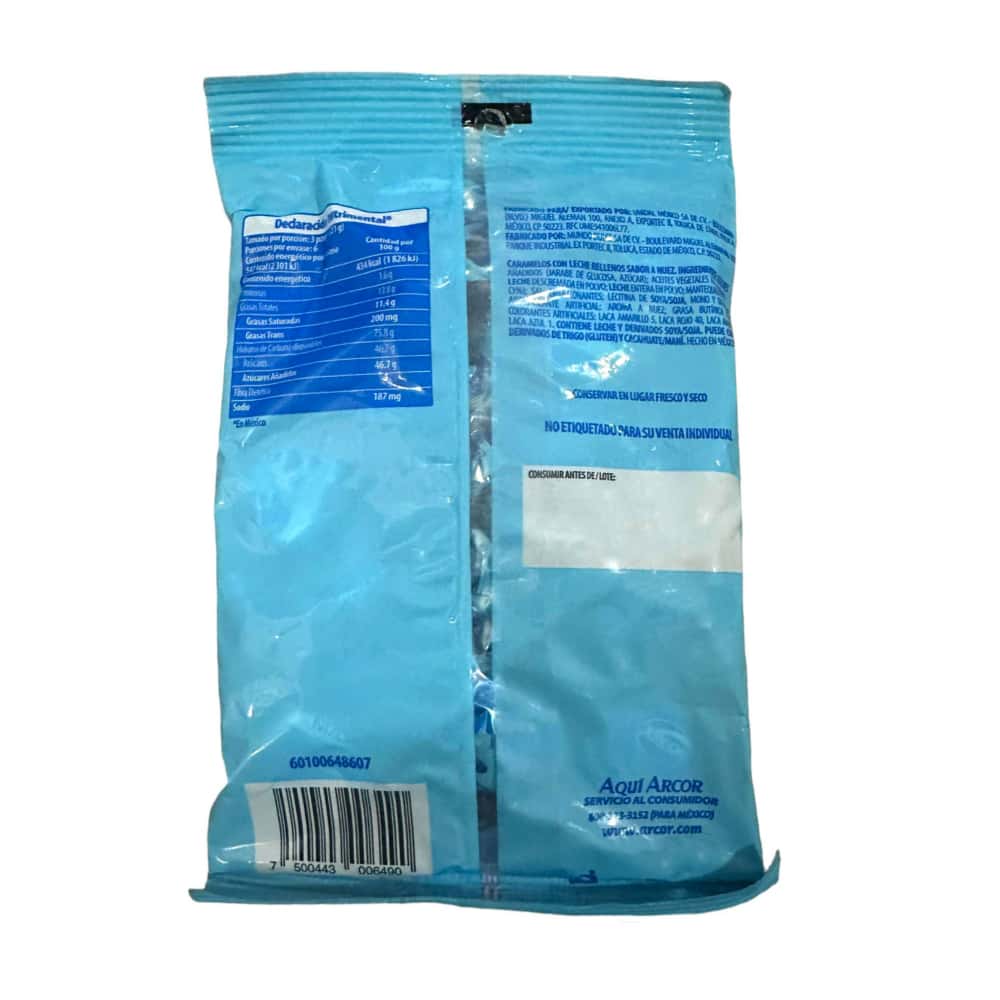 Caramelos con leche rellenos sabor nuez Arcor (126 g / 4.4 oz) - Miniatura 2