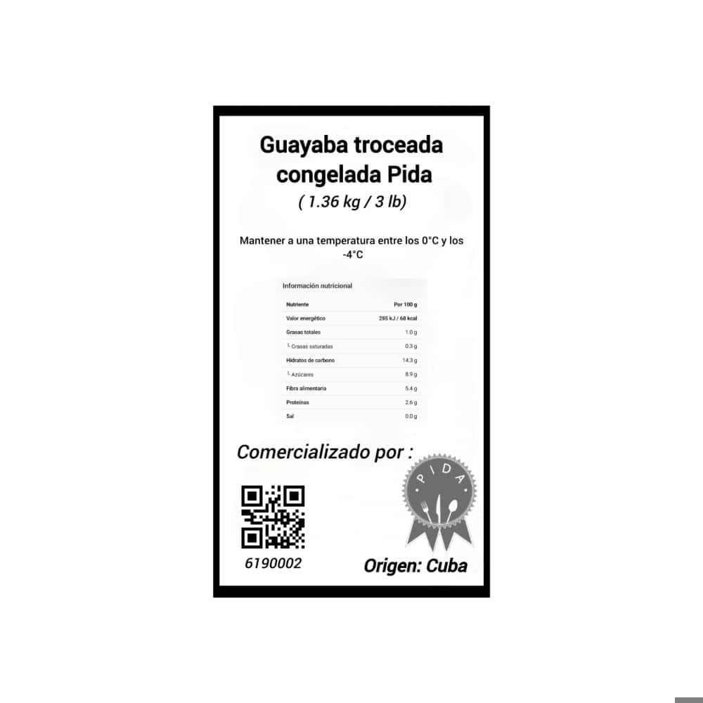Guayaba troceada congelada PIDA (1.36 kg / 3 lb) - Miniatura 3