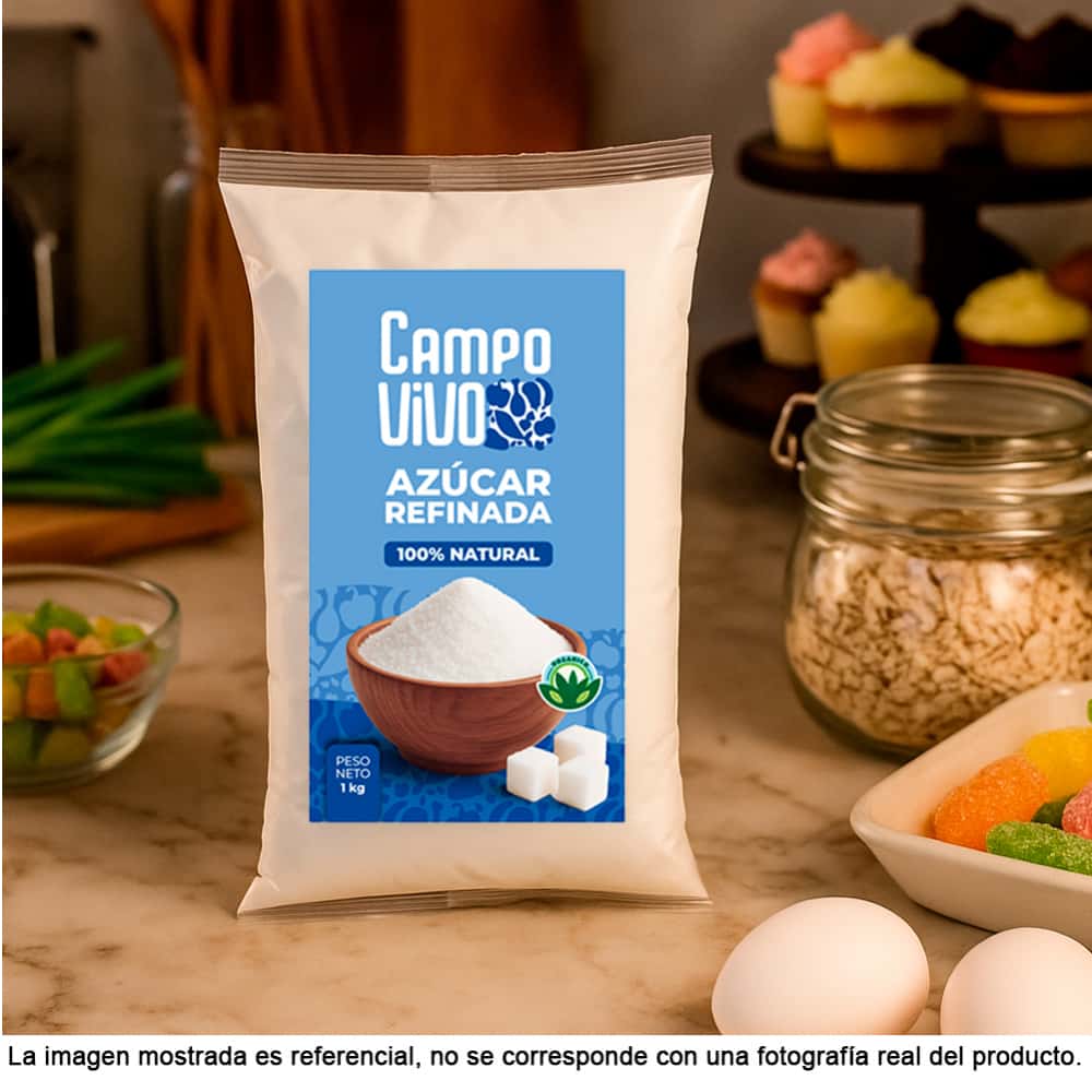 Azúcar blanca refinada Campo Vivo (2 x 1 kg / 2.2 lb) - Miniatura 5