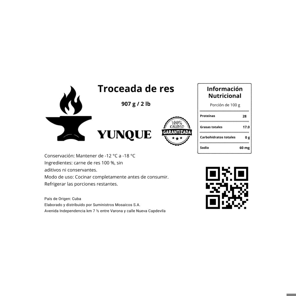 Troceada de res Yunque (907 g / 2 lb) - Miniatura 3