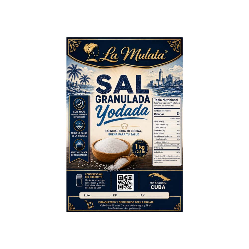 Sal granulada yodada La Mulata (1 kg / 2.2 lb) - Miniatura 2