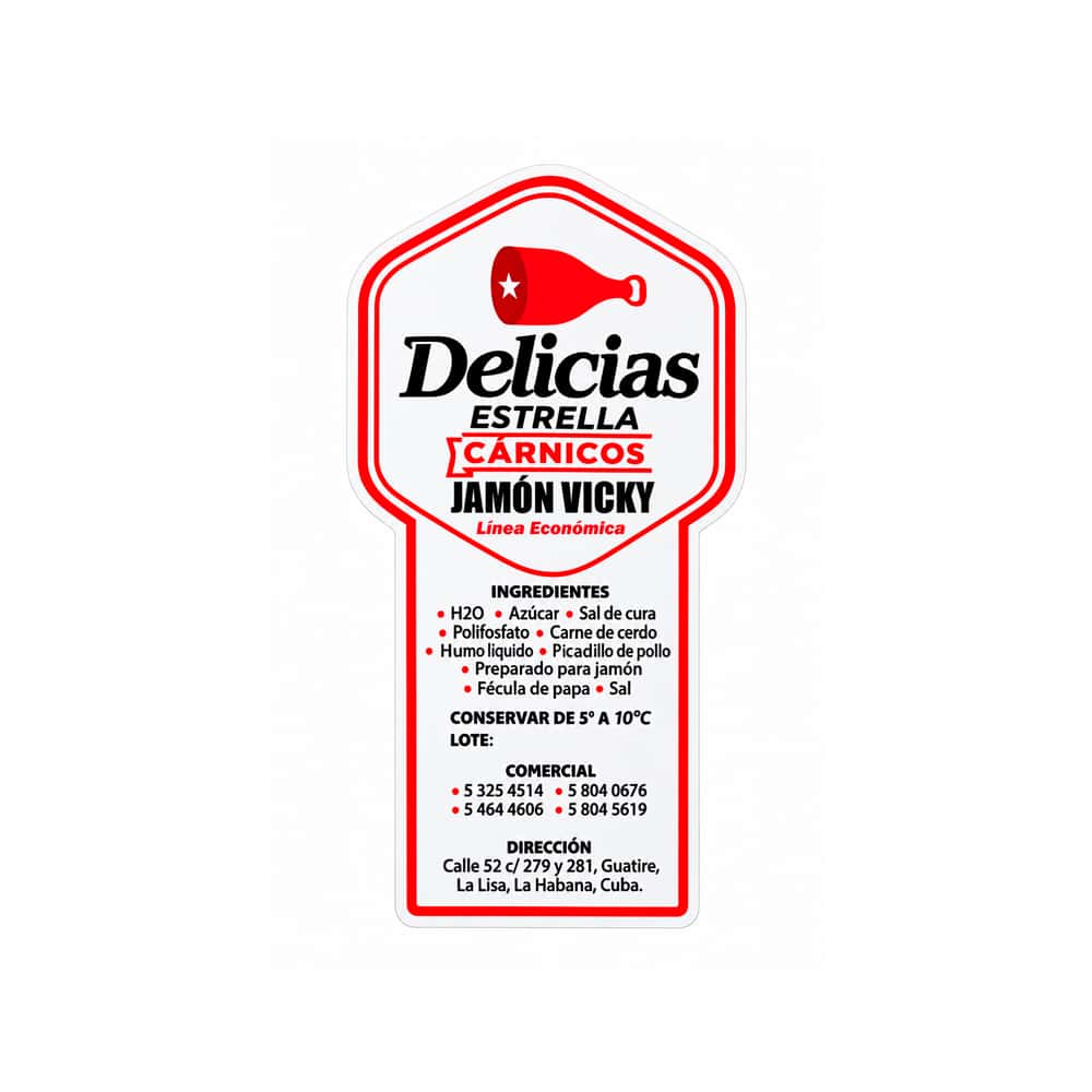 Jamón Vicky línea económica Delicias Estrella (420 g / 14.81 oz) - Miniatura 3