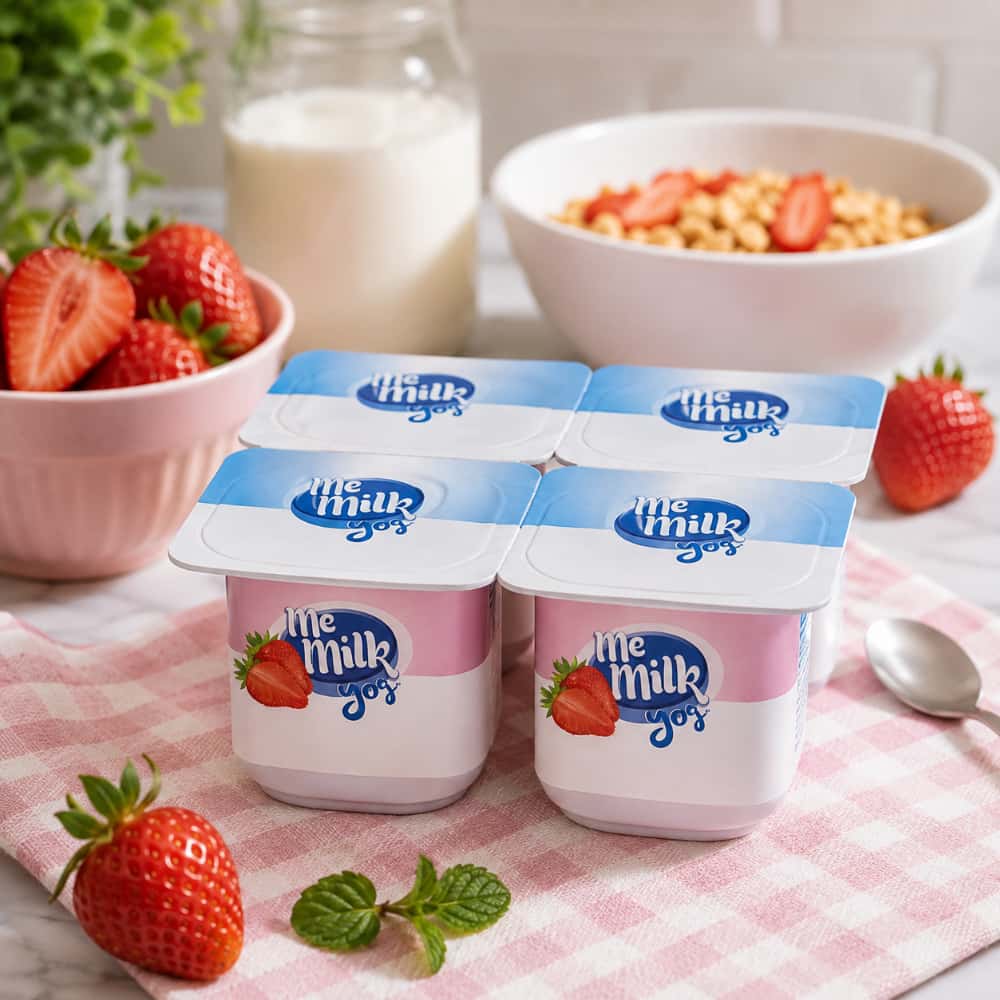 Yogur pasteurizado con sabor a fresa Me Milk (4 x 120 g / 4.23 oz) - Miniatura 4