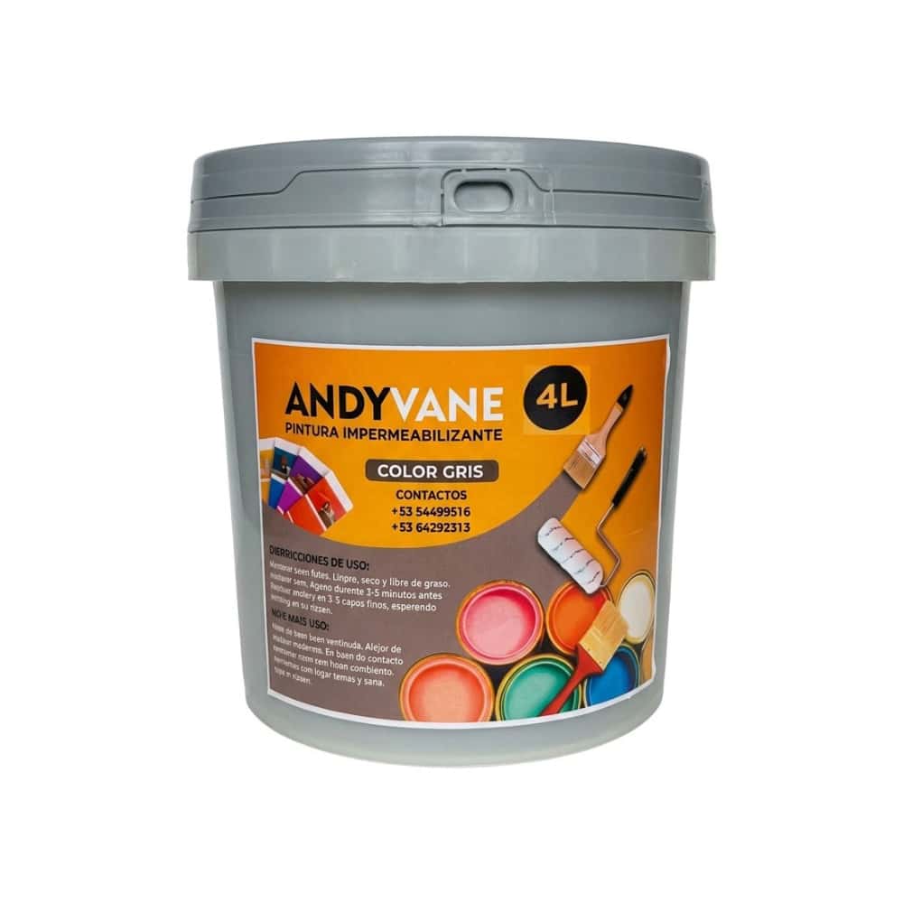 Pintura impermeabilizante color gris Andyvane (4 L) - Miniatura 1