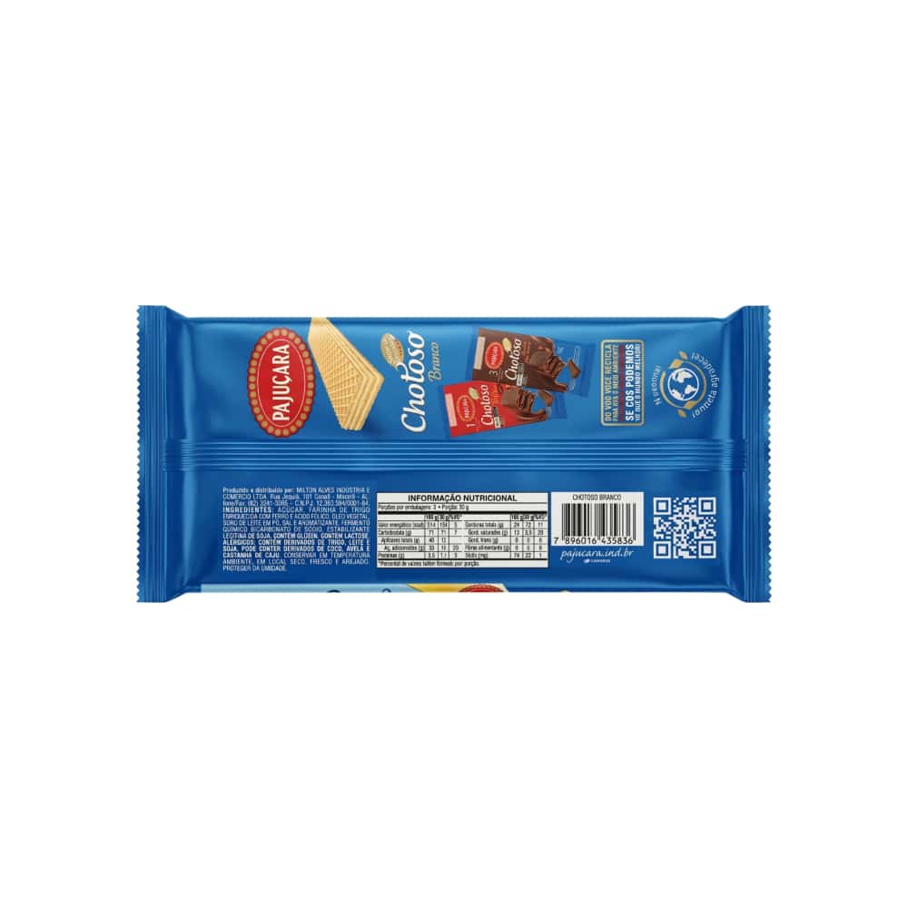 Sorbetos rellenos de chocolate blanco Chotoso Pajucara (78 g / 2.75 oz) - Miniatura 2