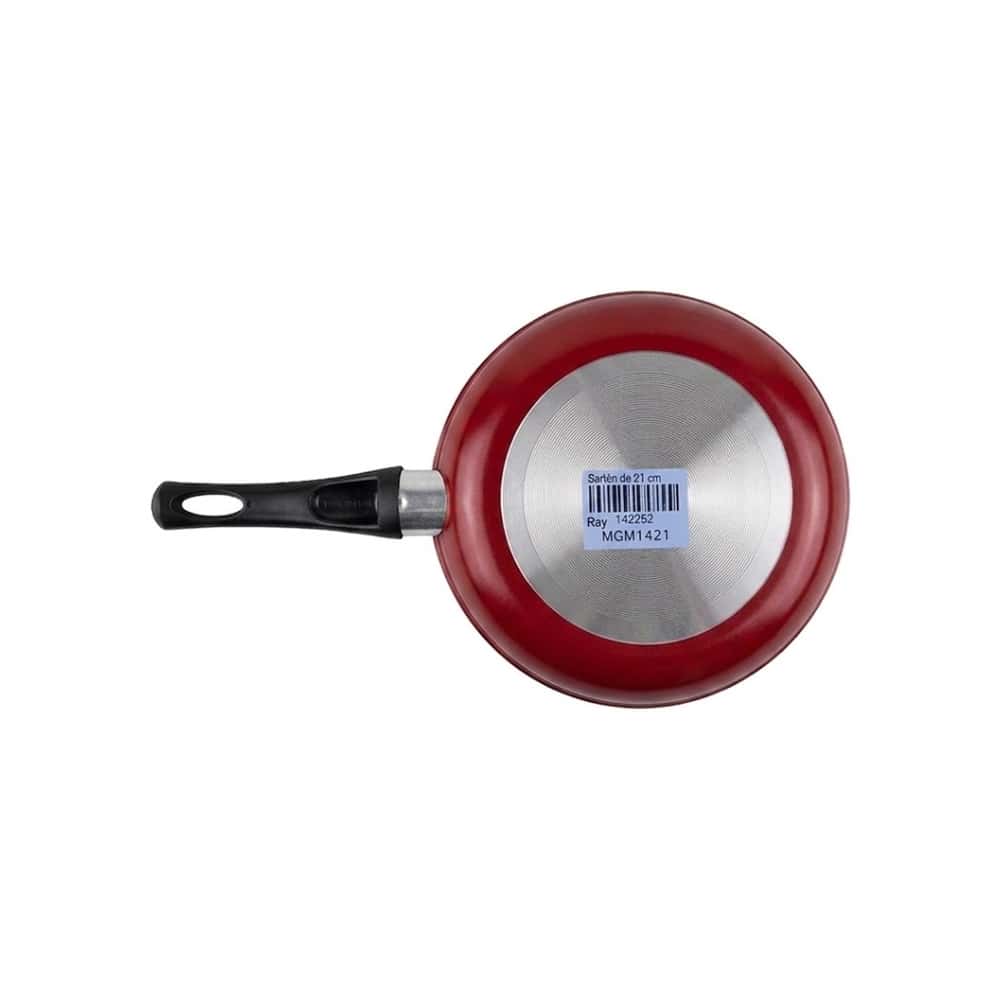 Sartén de 21 cm antiadherente esmaltado exterior rojo Ray - Miniatura 3
