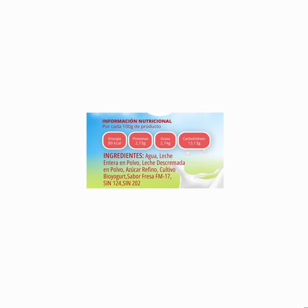 Yogurt probiótico de coágulo sabor fresa RHD (4 L) - Miniatura 2