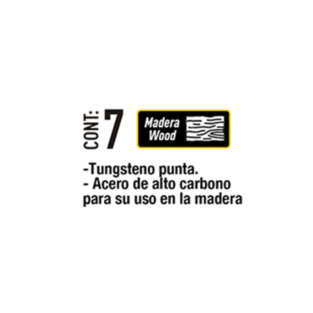 Juego de broca - barrenas - para taladrar madera Security (7 U) - Miniatura 6
