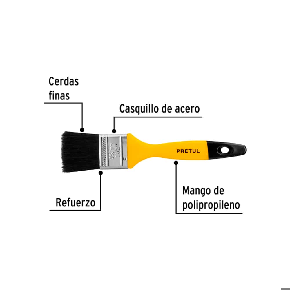 Brocha para pintar de 1-1/2" Pretul 21525 - Miniatura 3