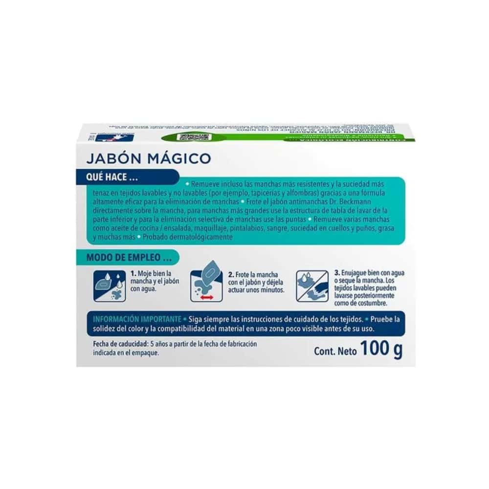 Jabón para lavar quitamanchas intenso con aloe vera Dr. Beckmann (100 g / 3.53 oz) - Miniatura 2