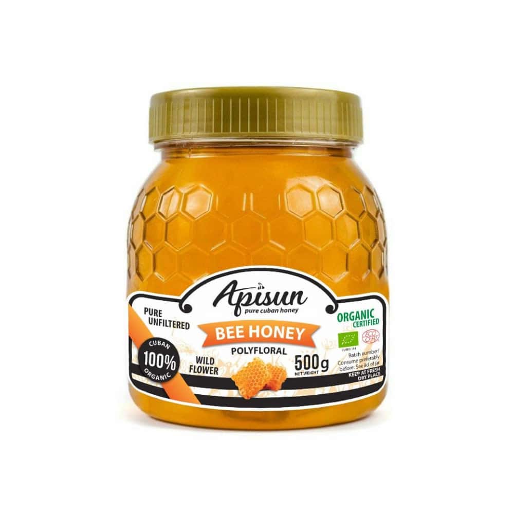 Miel de abejas polifloral 100% natural Apisun (500 g / 1.1 lb) - Miniatura 1