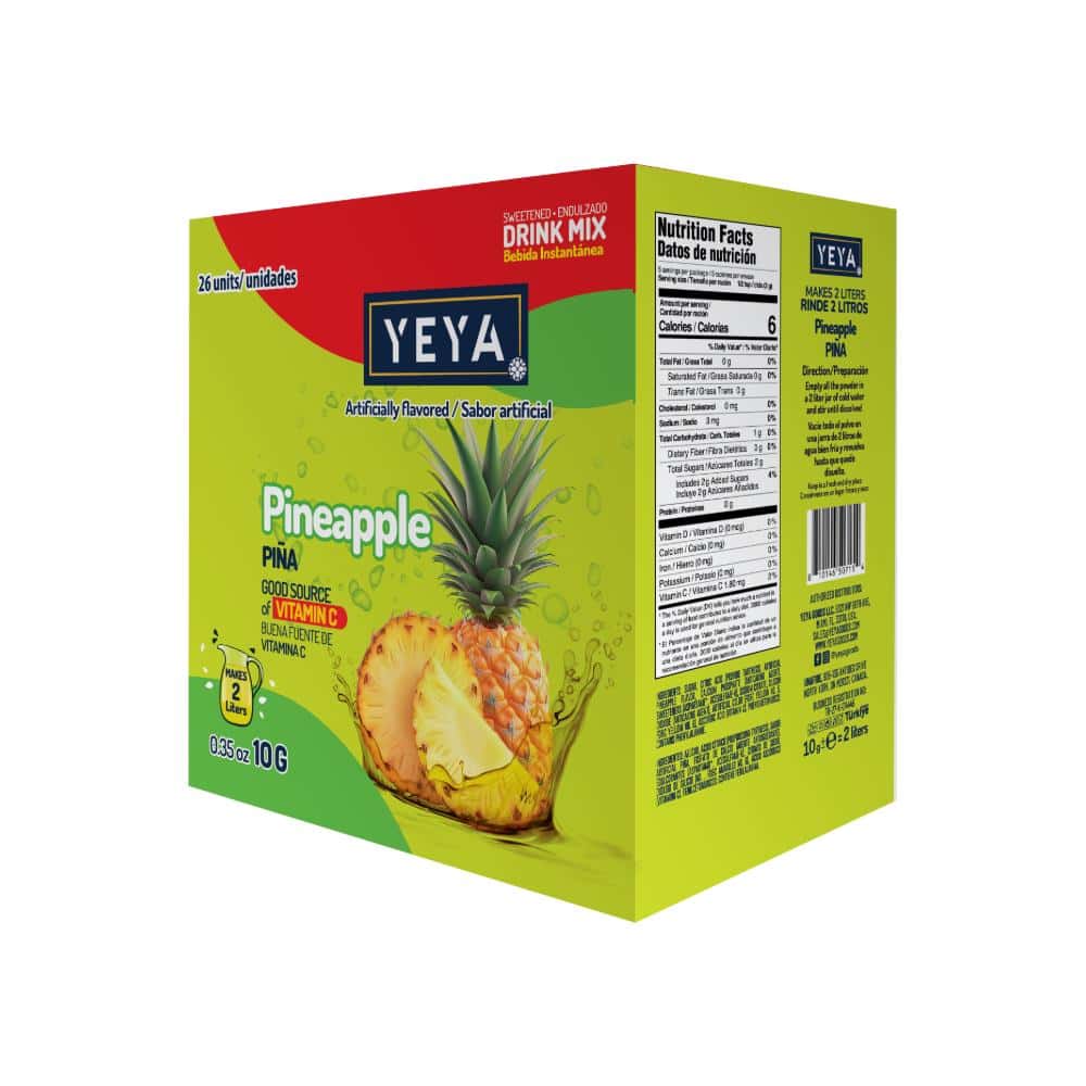Refresco instantáneo sabor piña YEYA (26 x 10 g / 0.35 oz) - Miniatura 2