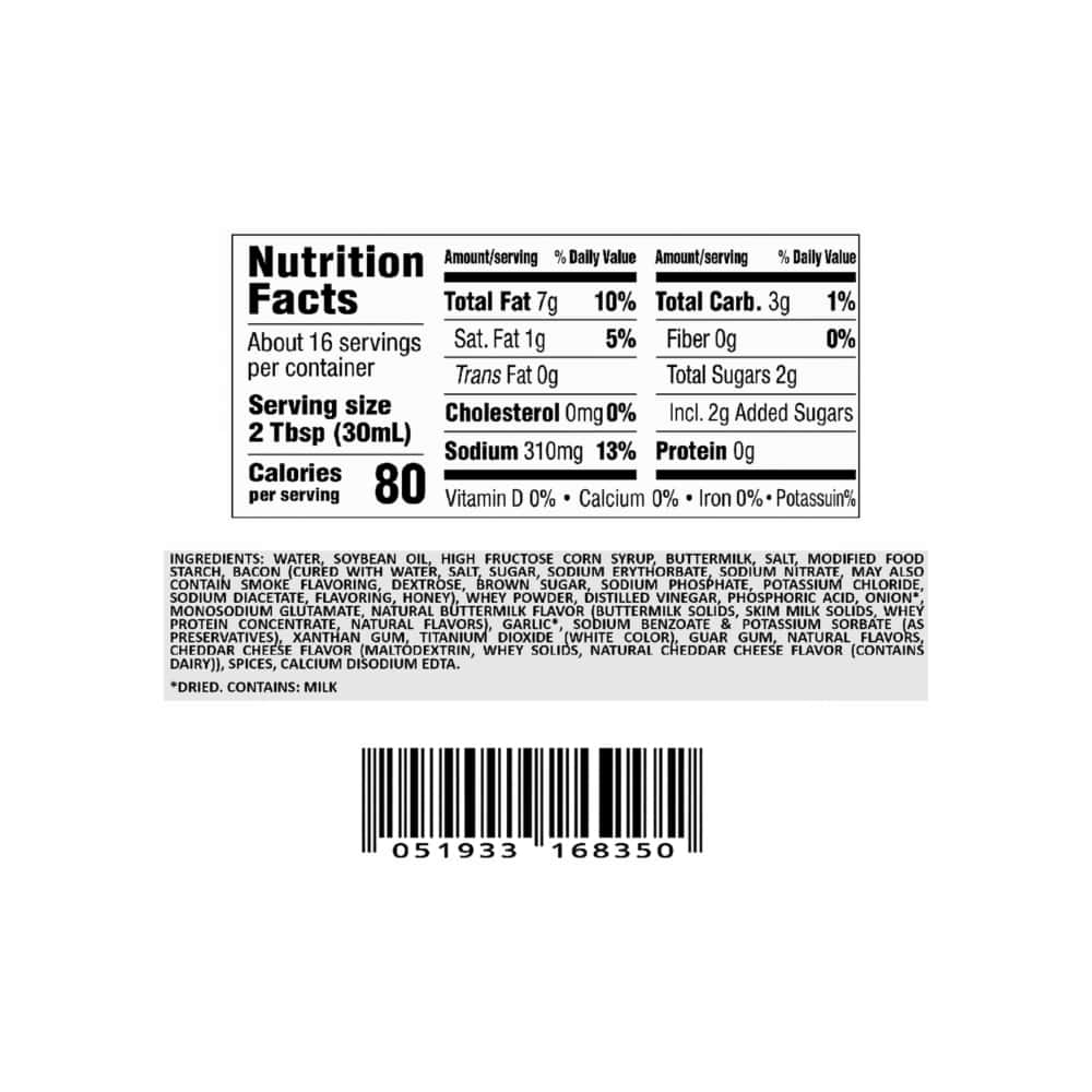 Aderezo ranch con tocino Kurtz (473 ml / 16 fl.oz) - Miniatura 10