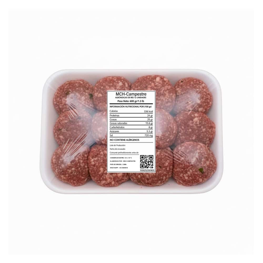 Albóndigas de carne de res MCH-Campestre (600 g / 1.32 lb) - Miniatura 1