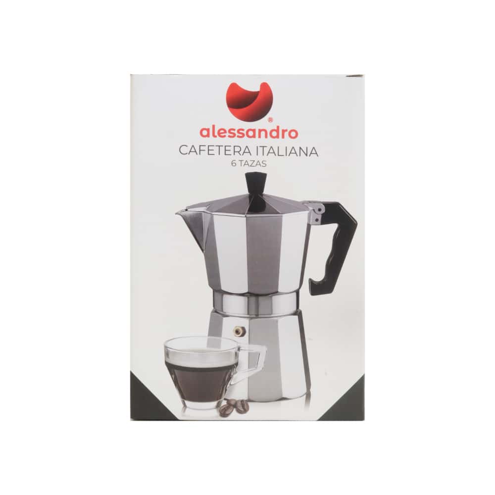 Cafetera italiana de aluminio de 6 tazas Alessandro - Miniatura 2
