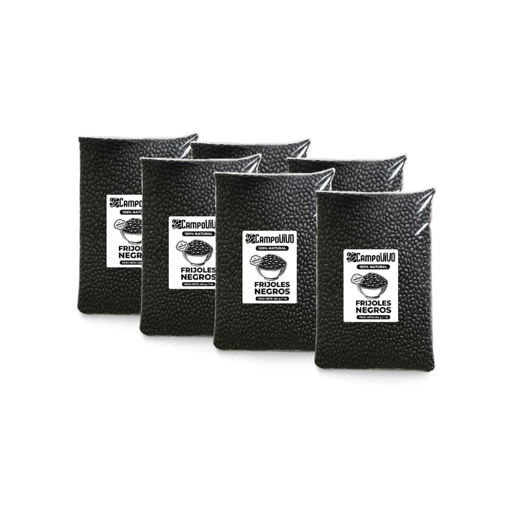 Frijoles negros Campo Vivo (6 x 454 g / 1 lb) - Miniatura 1
