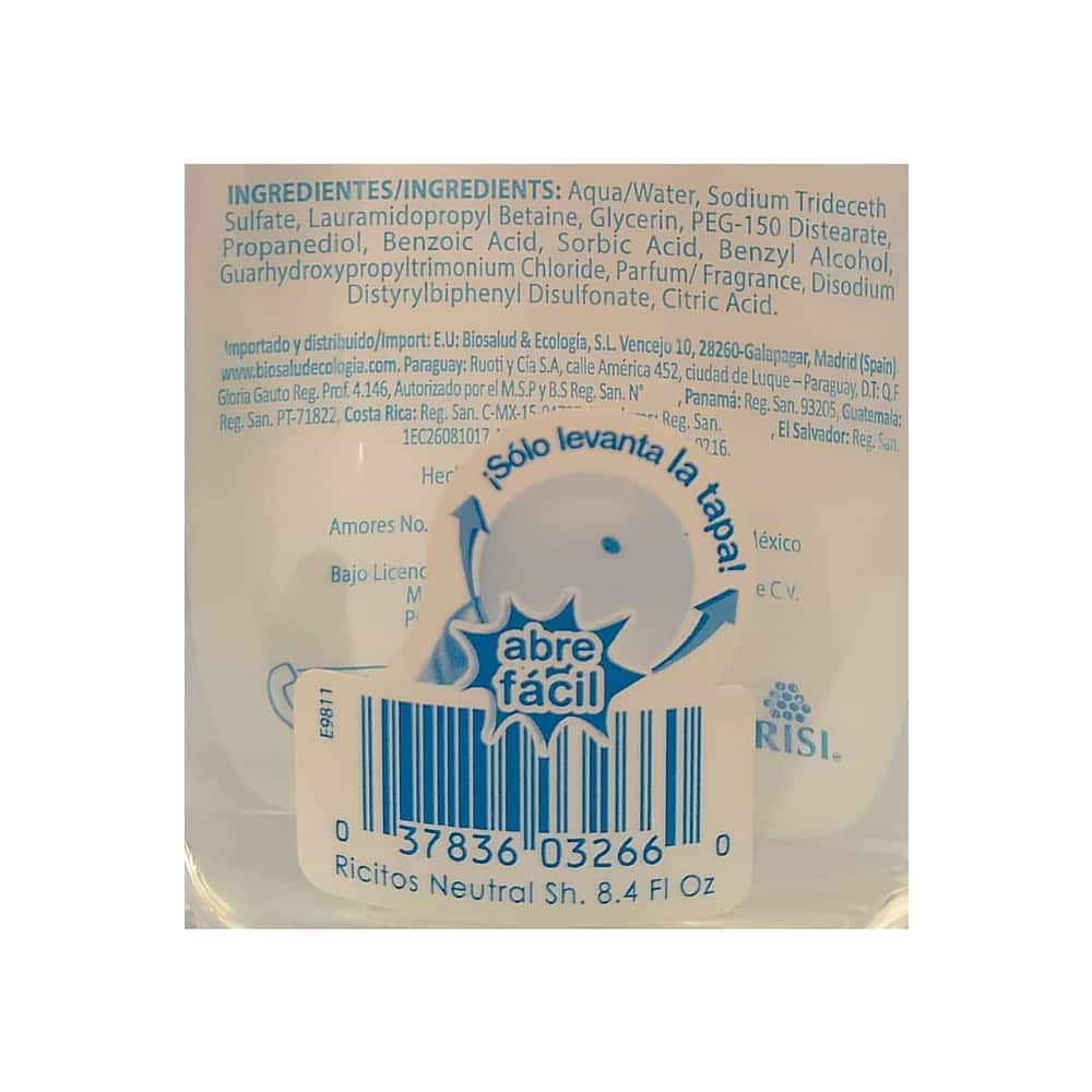Champú neutro para bebé Ricitos de Oro (250 ml / 8.4 fl.oz) - Miniatura 2
